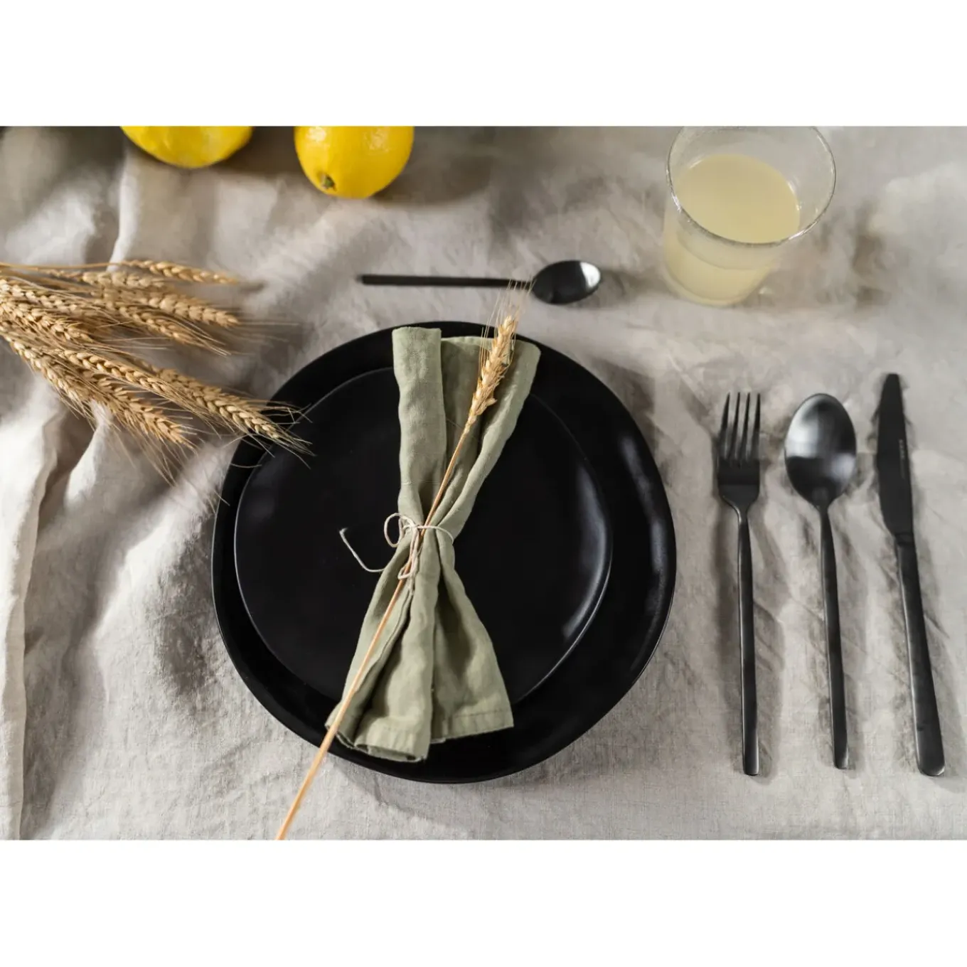 Assiette Organic Noire O26Cm