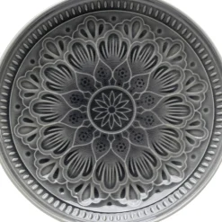 Assiette Sicilia Mandala Gris O21Cm