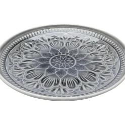 Assiette Sicilia Mandala Gris O21Cm