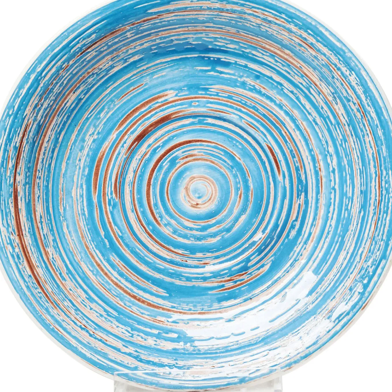 Assiette Swirl Blue O19Cm