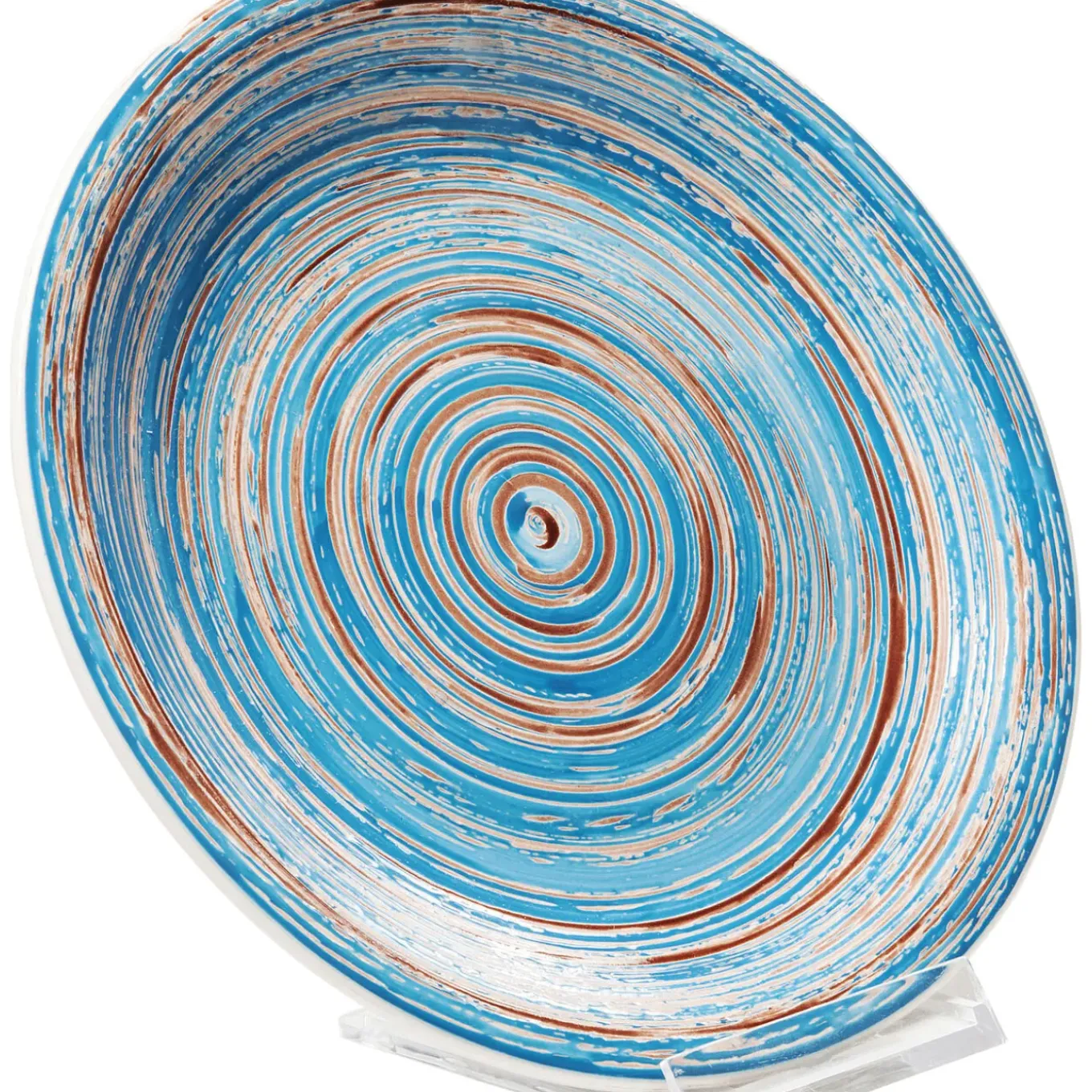 Assiette Swirl Blue O19Cm