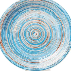 Assiette Swirl Blue O27Cm