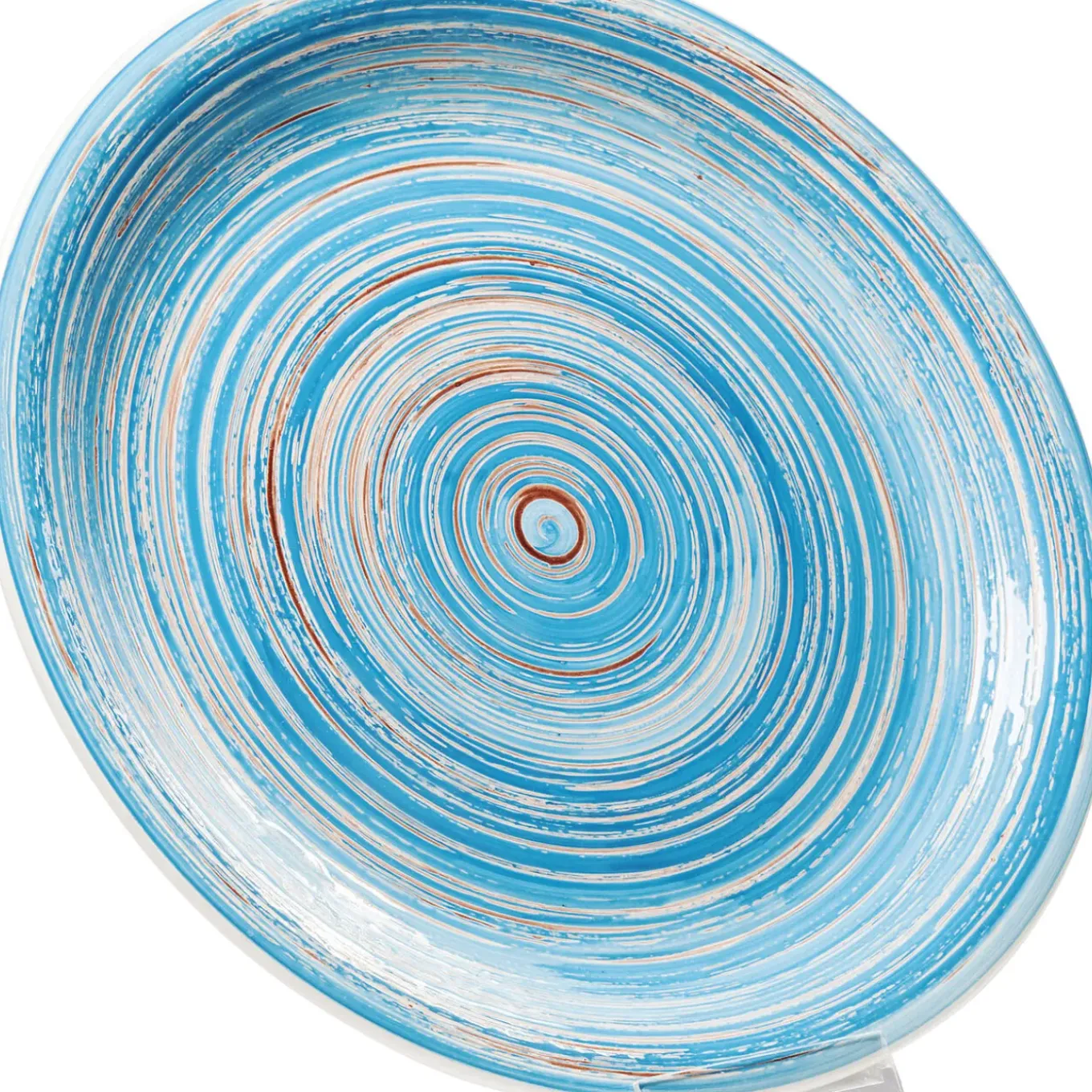Assiette Swirl Blue O27Cm
