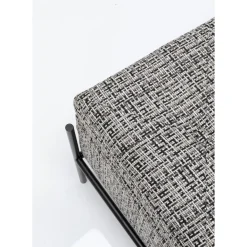 Banquette Buttons Storage Noir-Blanc Gm