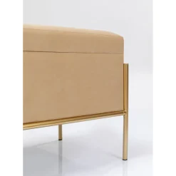 Banquette Buttons Storage Beige Pm