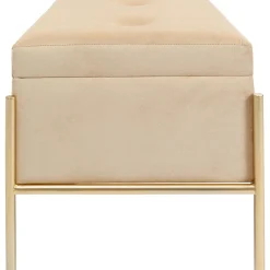 Banquette Buttons Storage Beige Pm