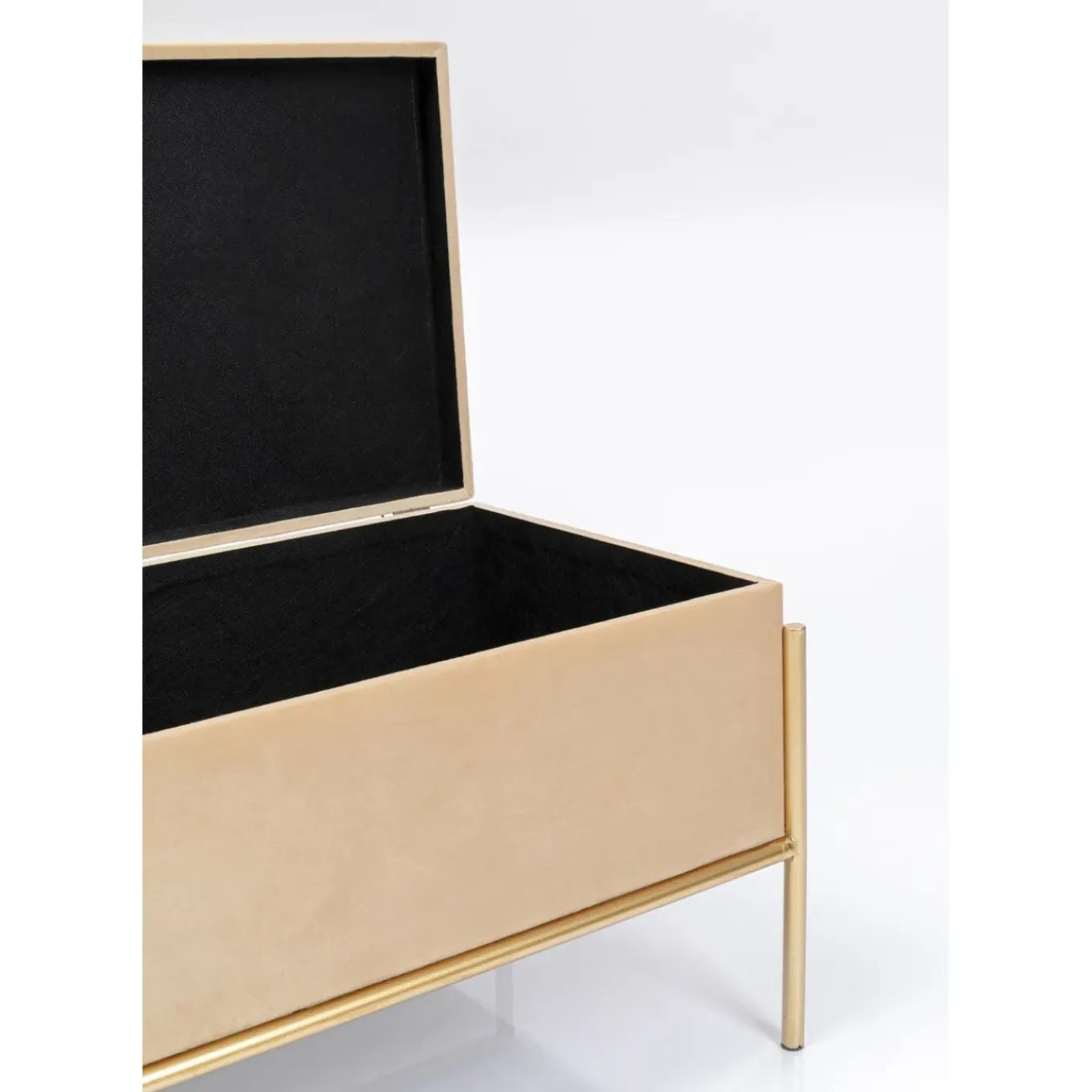 Banquette Buttons Storage Beige Pm