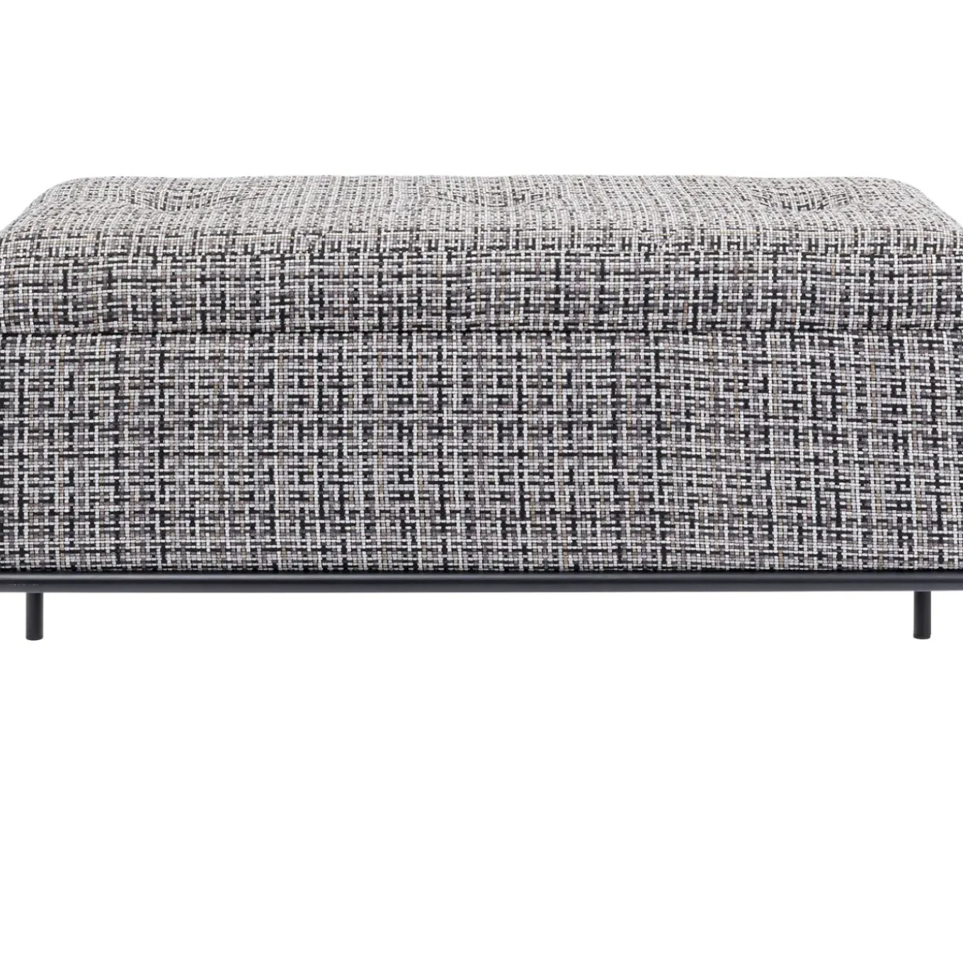 Banquette Buttons Storage Noir-Blanc Pm