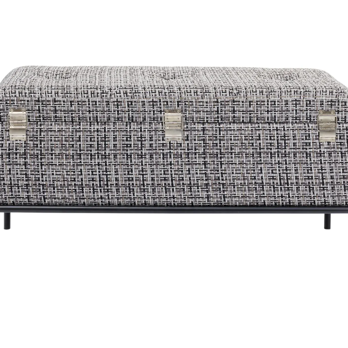 Banquette Buttons Storage Noir-Blanc Pm