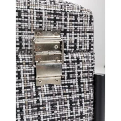Banquette Buttons Storage Noir-Blanc Pm