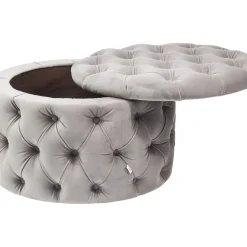 Banquette Coffre Desire Velours Argente
