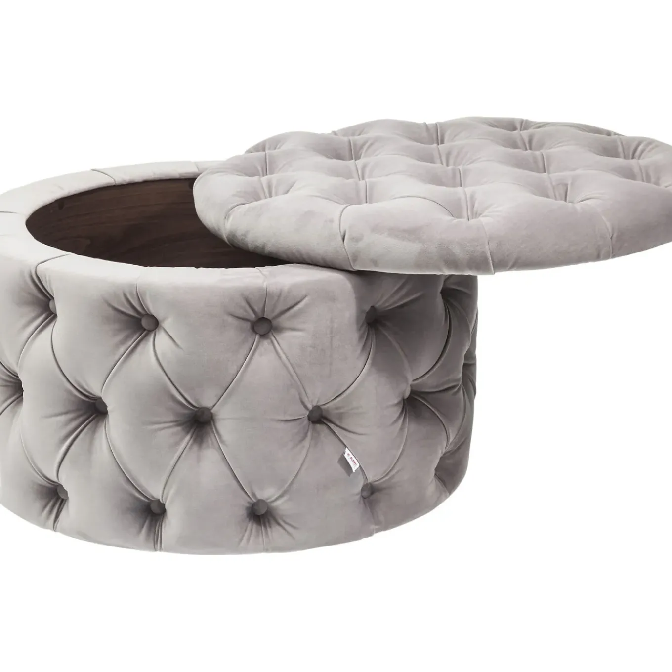 Banquette Coffre Desire Velours Argente