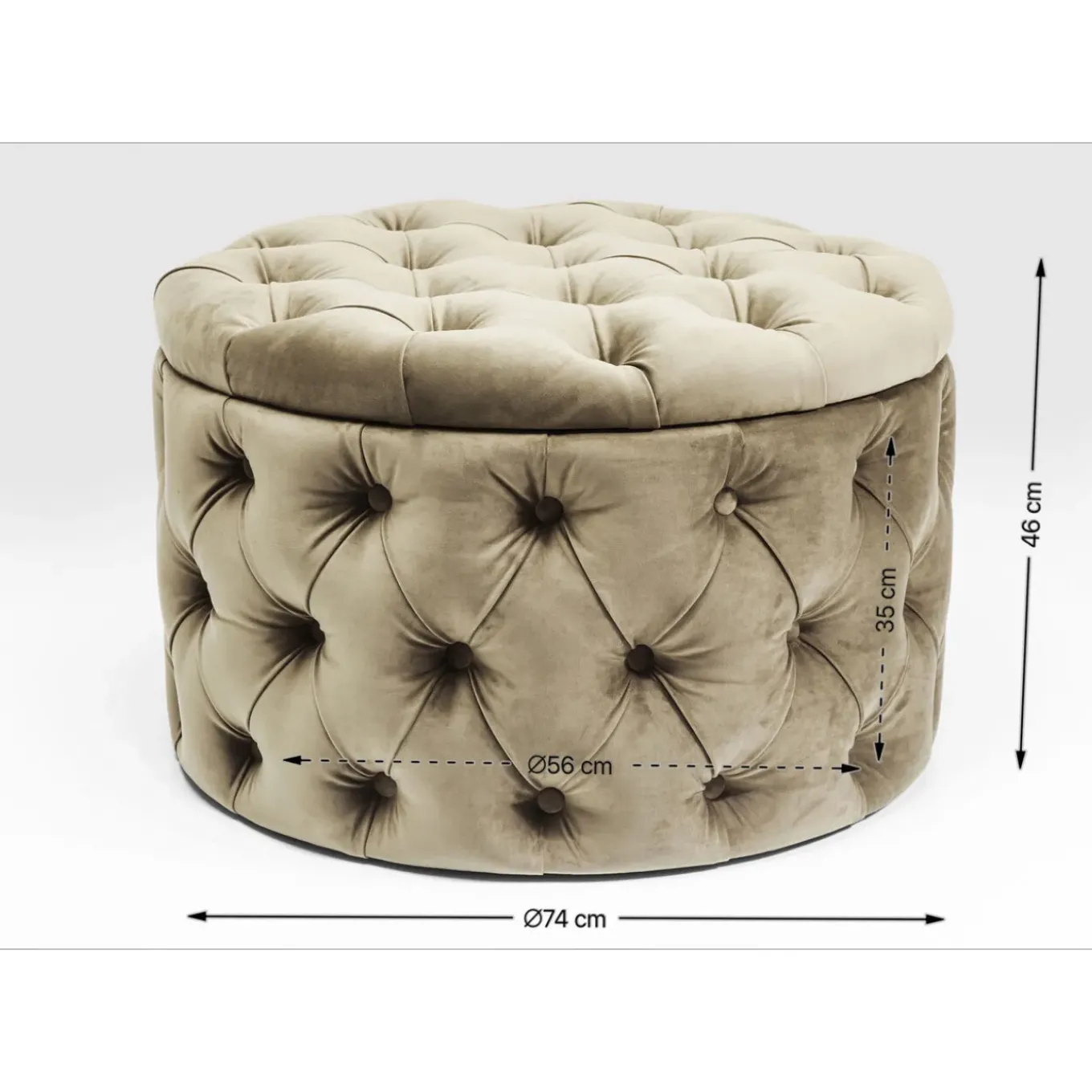 Banquette Coffre Desire Velours Argente