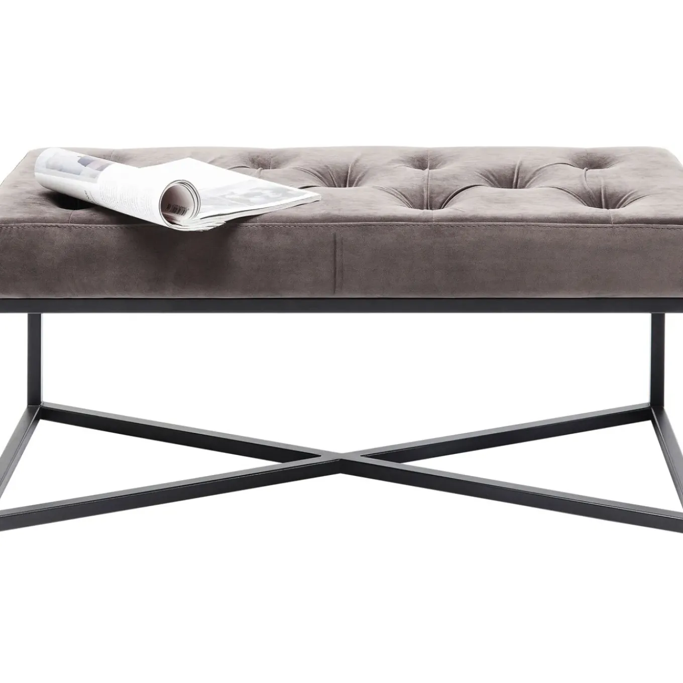 Banquette Crossover Gris Noir 90X40Cm