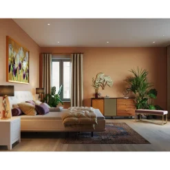 Banquette Crossover Rose Laiton 90X40Cm