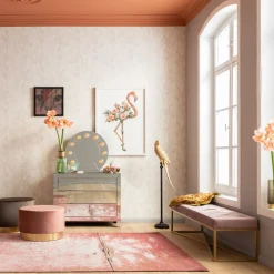Banquette Crossover Rose Laiton 150X40Cm