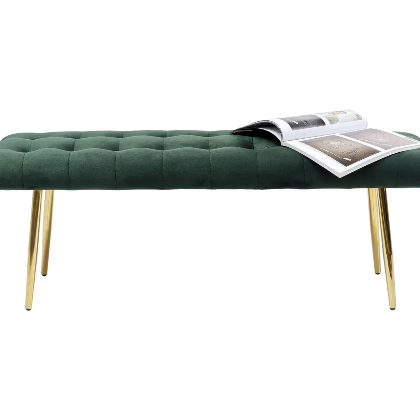 Banquette Dallas Velours Vert 110Cm