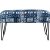 Banquette Desna Patchwork Bleu 80Cm