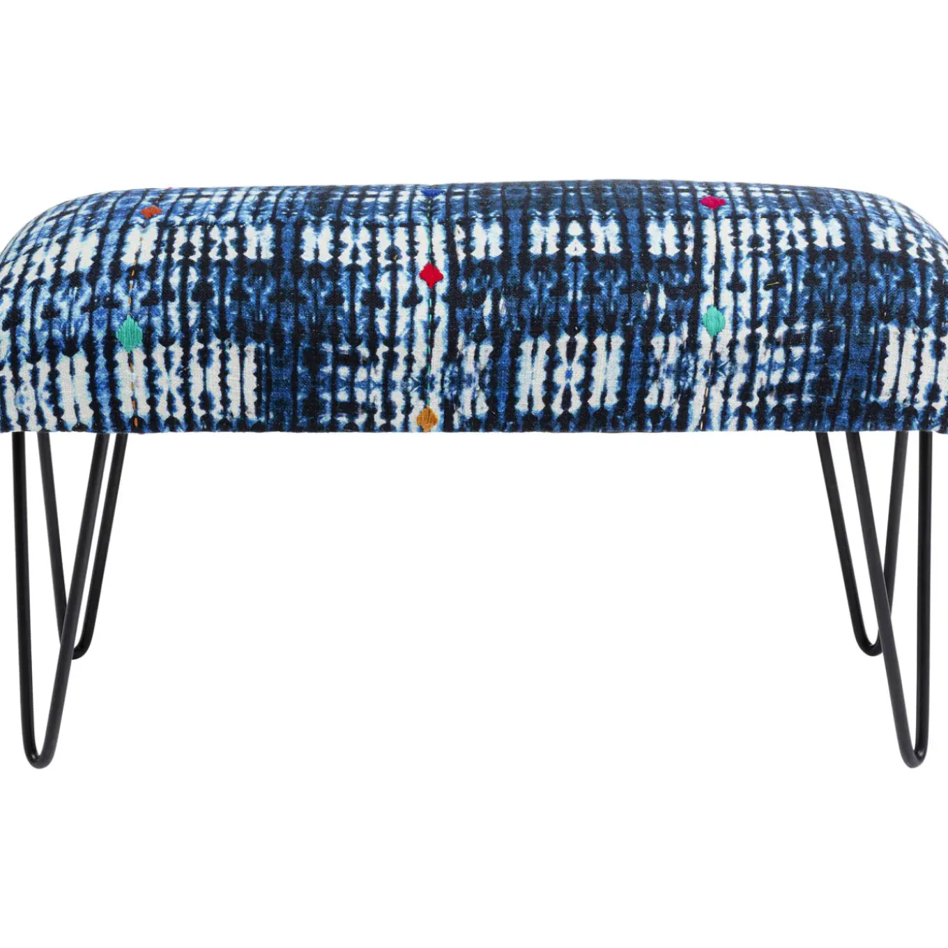 Banquette Desna Patchwork Bleu 80Cm