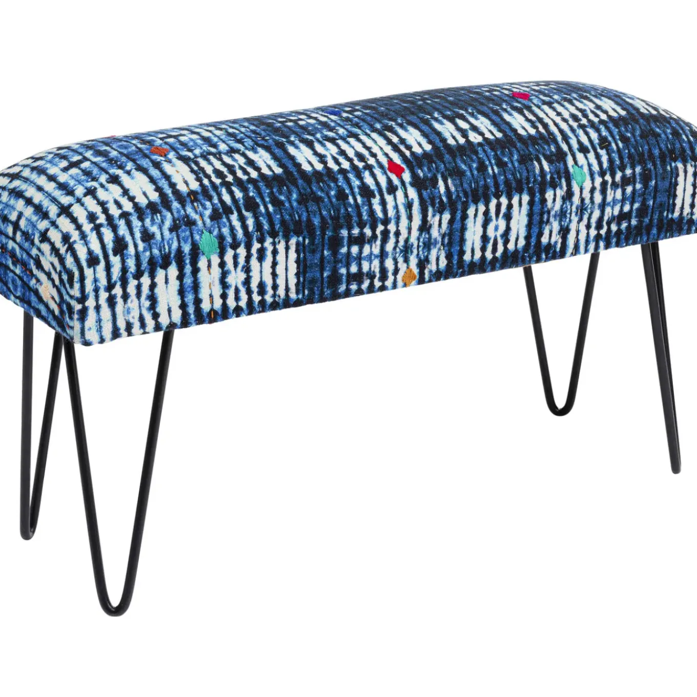 Banquette Desna Patchwork Bleu 80Cm