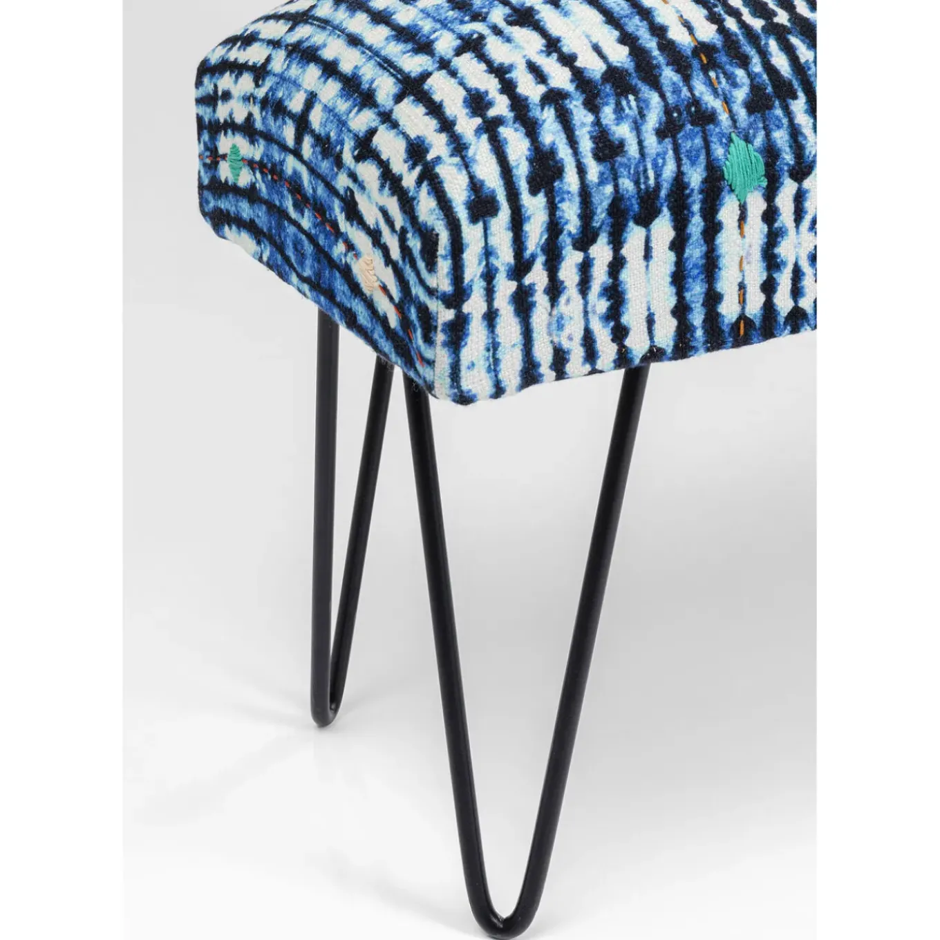 Banquette Desna Patchwork Bleu 80Cm
