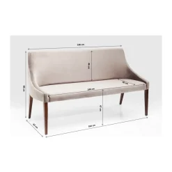 Banquette Mode Sans Acc. Velours Gris