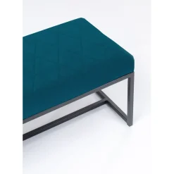 Banquette Smart Velours Petrole Noir 150Cm