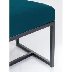 Banquette Smart Velours Petrole Noir 150Cm