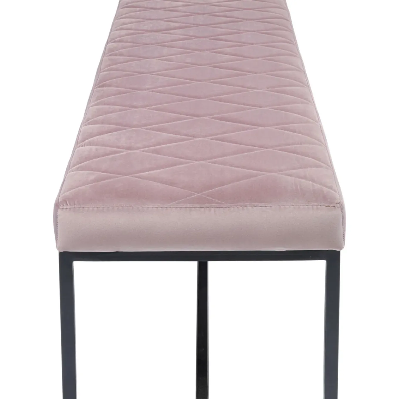 Banquette Smart Velours Rose Noir 150Cm