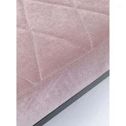 Banquette Smart Velours Rose Noir 150Cm