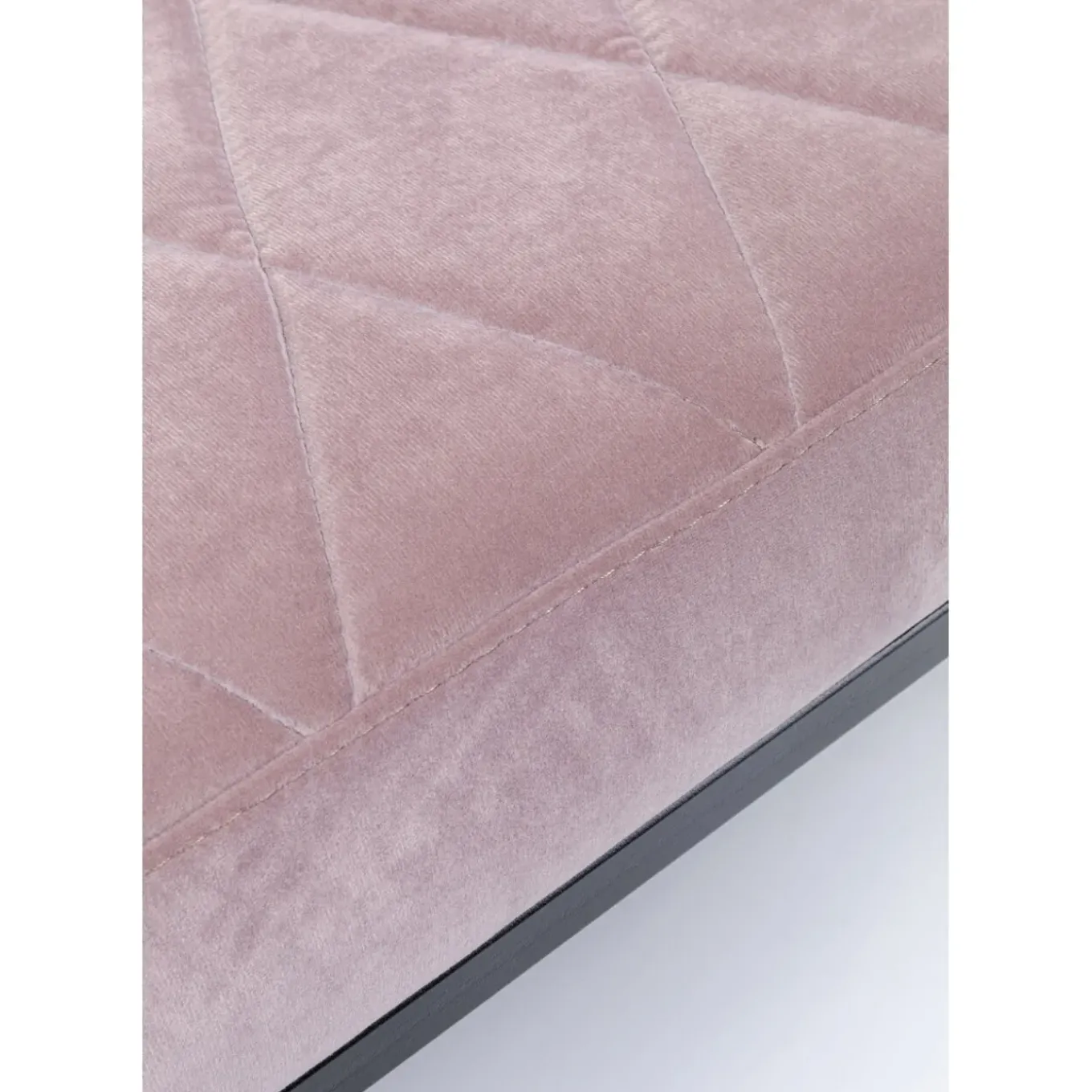 Banquette Smart Velours Rose Noir 150Cm