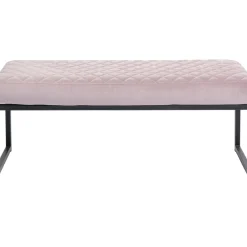 Banquette Smart Velours Rose Noir 90Cm