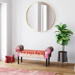 Banquette Wing Patchwork Rouge