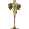Bougeoir Elephant Head Dore 36Cm