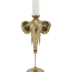Bougeoir Elephant Head Dore 49Cm