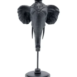 Bougeoir Elephant Head Noir 49Cm