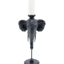 Bougeoir Elephant Head Noir 49Cm