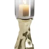 Bougeoir Jade Dore 33Cm