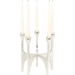 Bougeoir Stacky Argente 31Cm