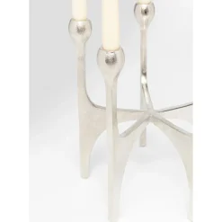 Bougeoir Stacky Argente 31Cm