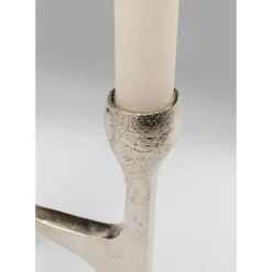 Bougeoir Stacky Argente 15Cm