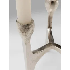 Bougeoir Stacky Argente 15Cm