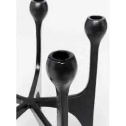 Bougeoir Stacky Noir 31Cm