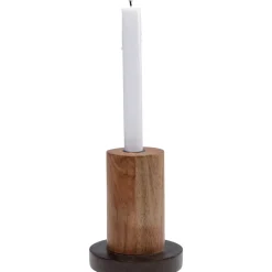 Bougeoir Wood Zylinder 15Cm