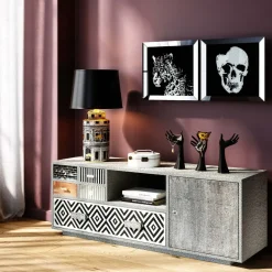 Buffet Bas Chalet 1 Porte,5 Tiroirs