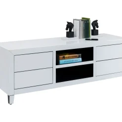 Buffet Bas Luxury Push Blanc 140X50Cm