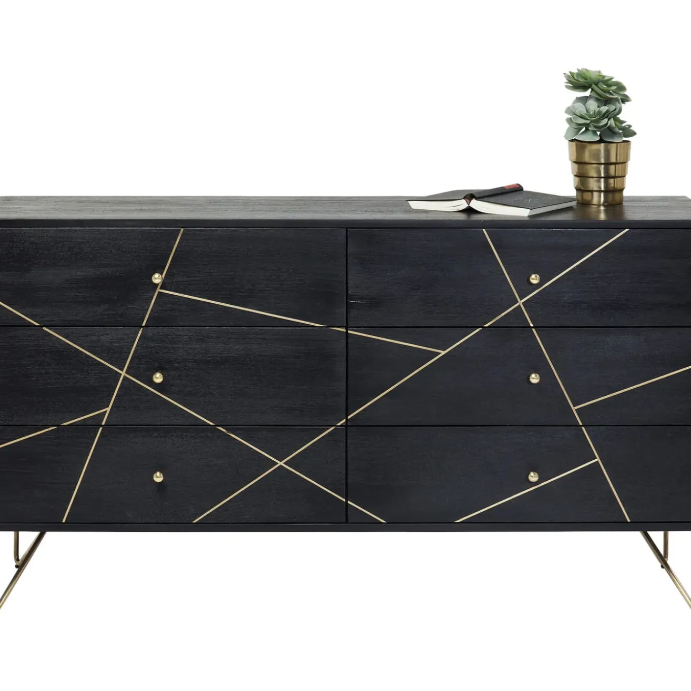 Buffet Gold Vein 6 Tiroirs 145X82Cm