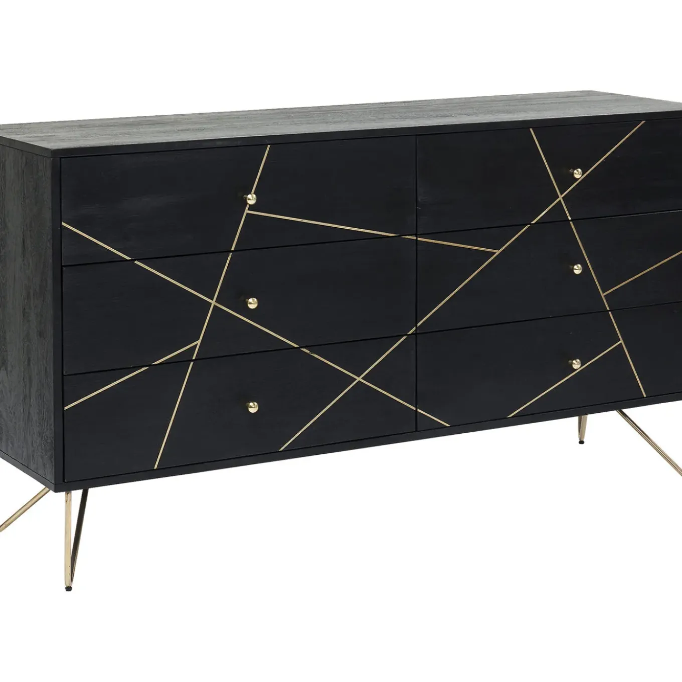 Buffet Gold Vein 6 Tiroirs 145X82Cm
