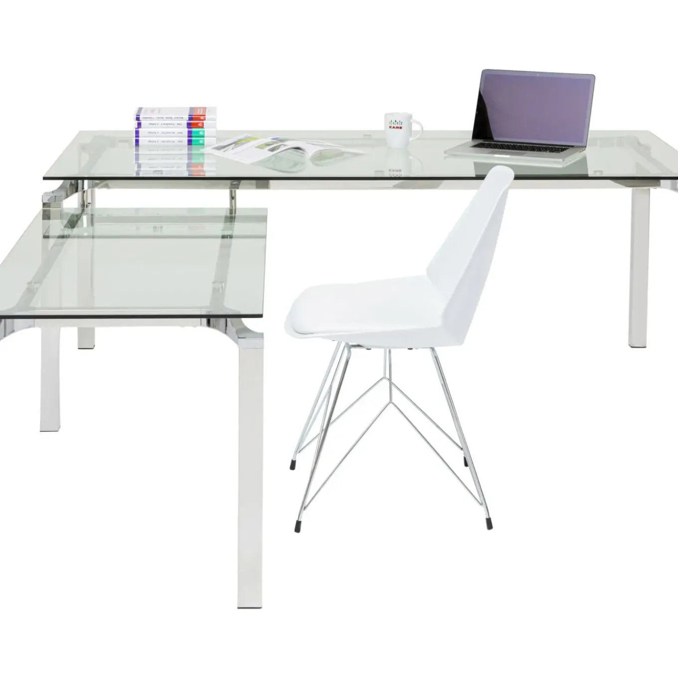 Bureau D Angle Lorenco Chrome 210X180Cm