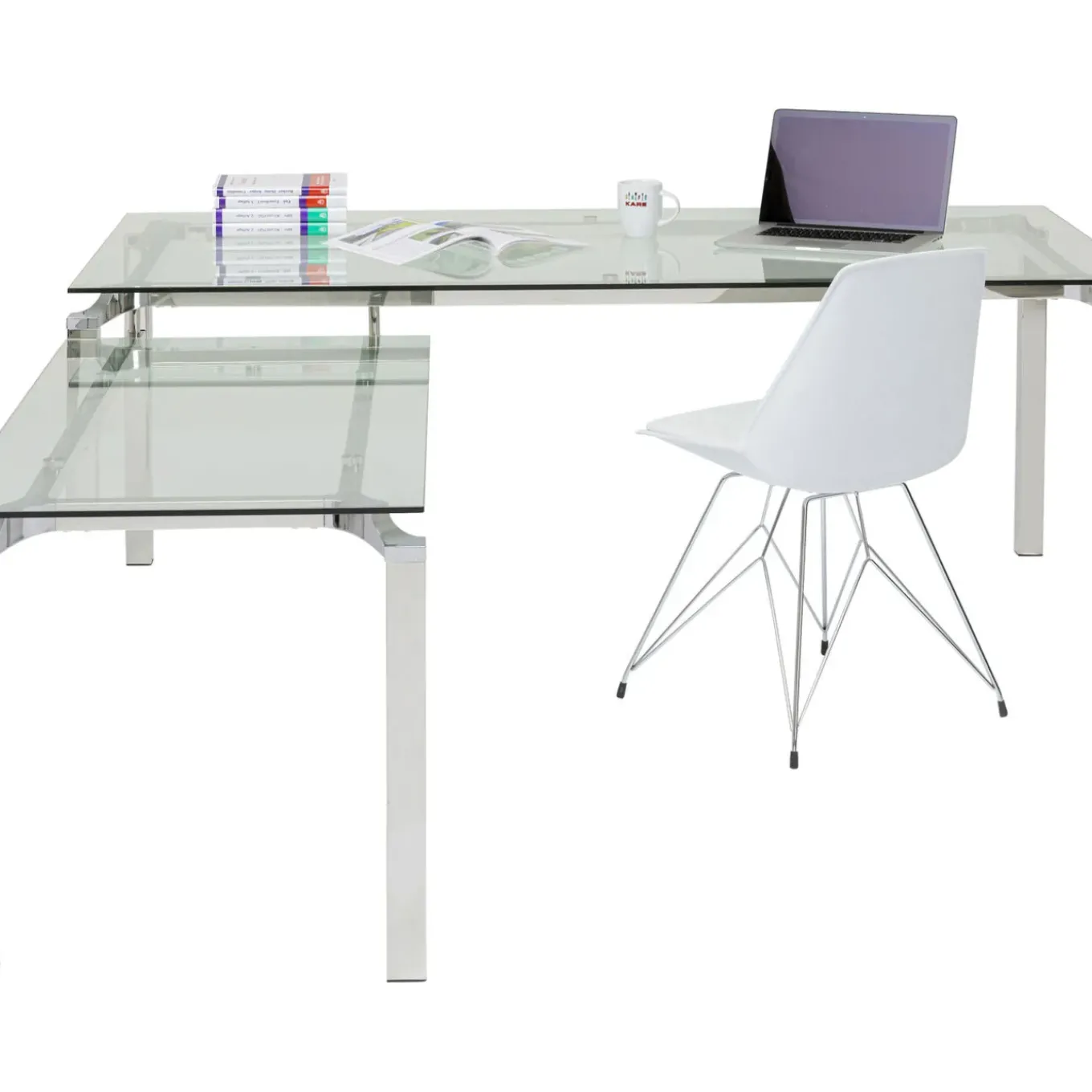 Bureau D Angle Lorenco Chrome 210X180Cm